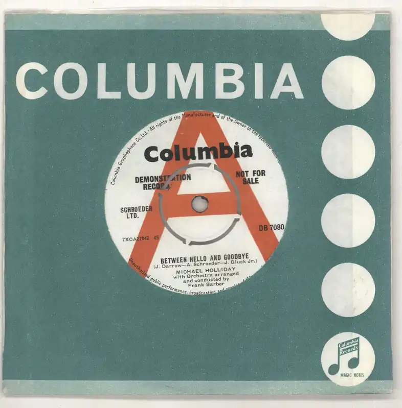 Michael Holliday Between Hello And Goodbye - A Label UK Promo 7" vinyl Cheap
