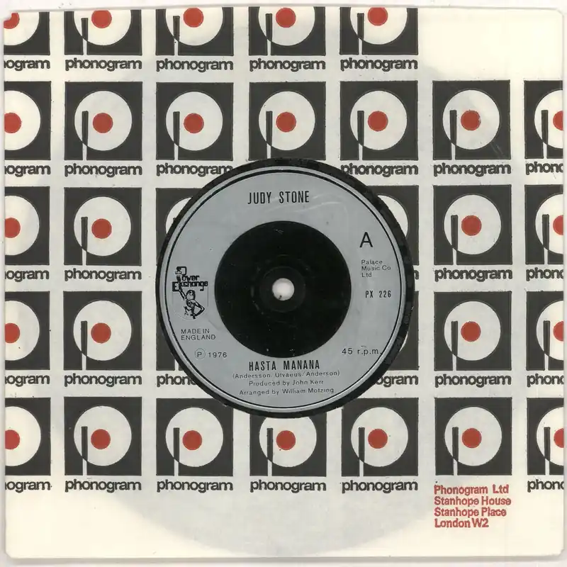 Judy Stone Hasta Manana UK 7" vinyl Cheap