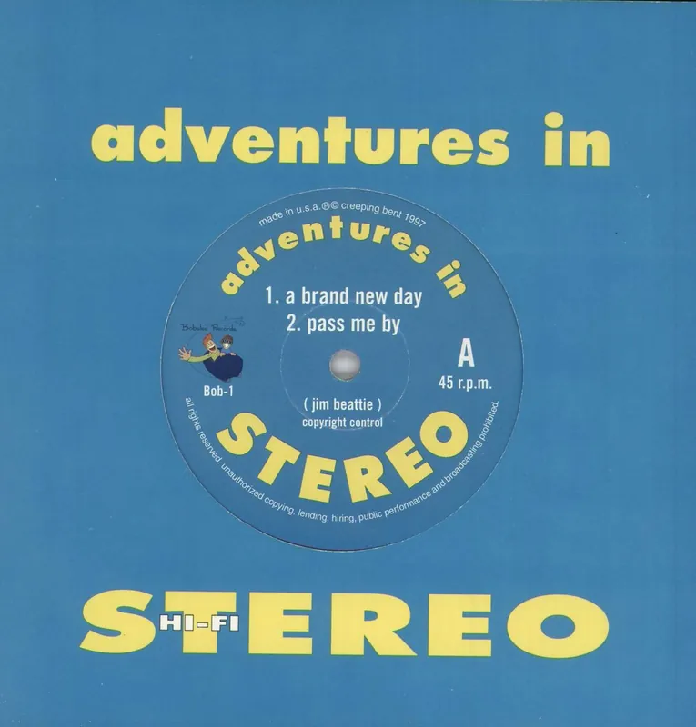Grab Now Adventures In Stereo A Brand New Day - Clear / Purple Vinyl US 7" vinyl