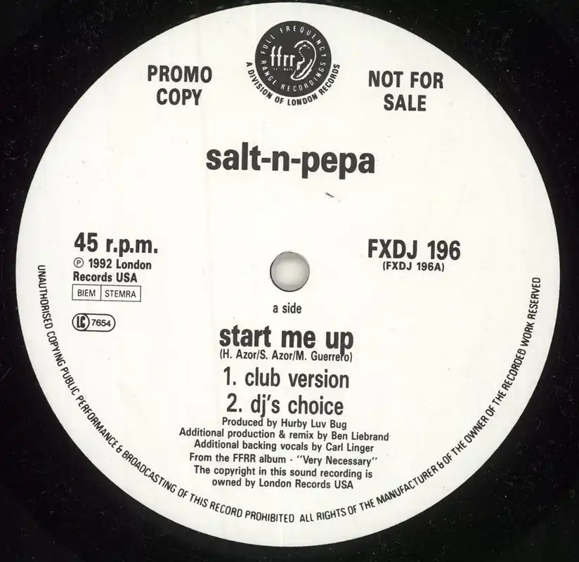 Viral Salt N Pepa Start Me Up UK Promo 12" vinyl