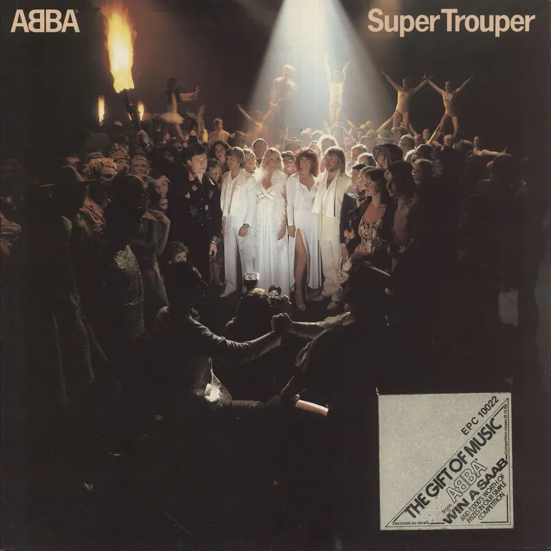 Budget Abba Super Trouper - Saab Stickered UK Vinyl LP