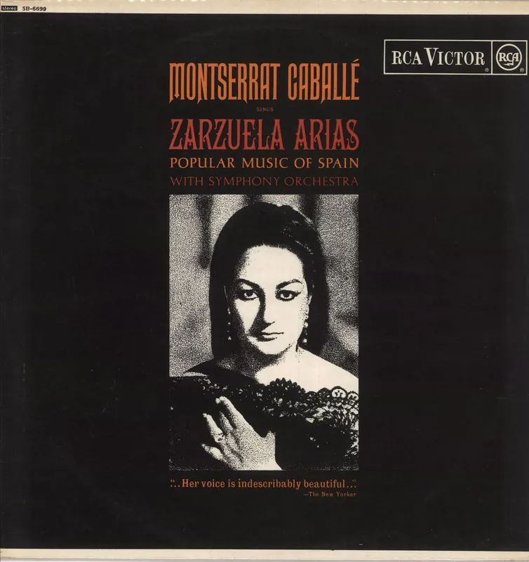 Montserrat Caballe Zarzuela Arias (Popular Music Of Spain) UK Vinyl LP Trusted Brand