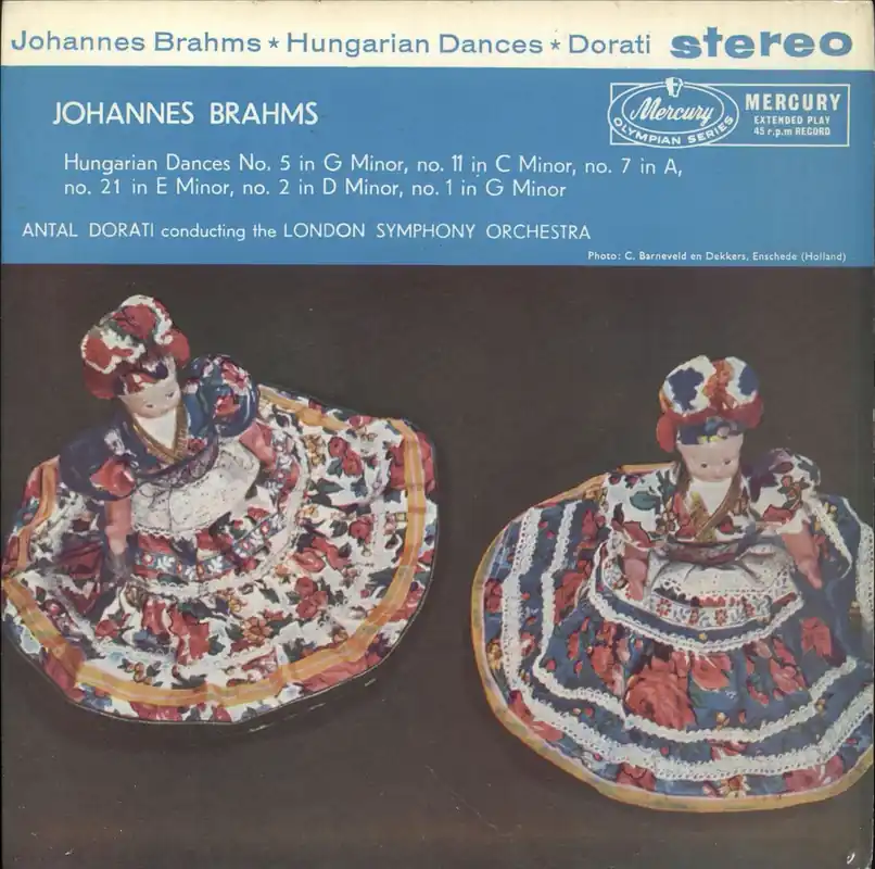 Johannes Brahms Hungarian Dances UK 7" vinyl Final Sale