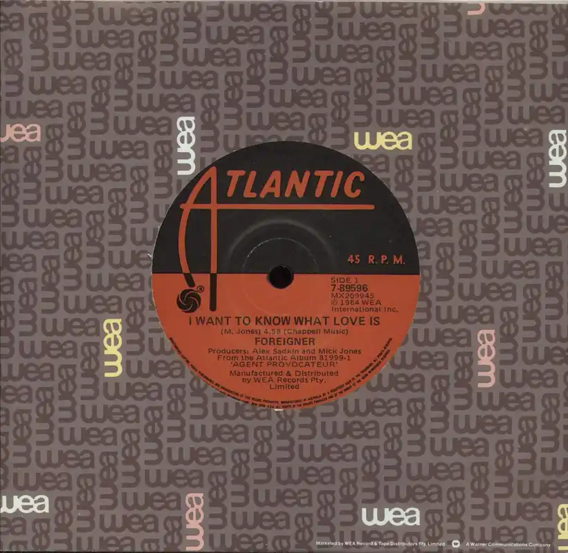 Best Seller Foreigner I Want To Know What Love Is Australian 7" vinyl