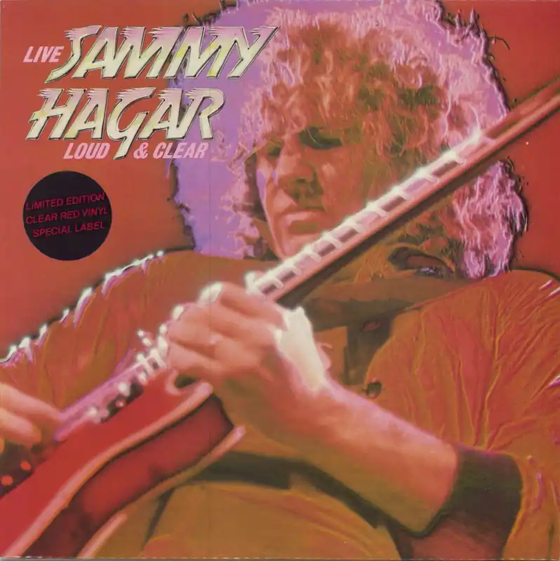 Sammy Hagar Loud & Clear - Red Vinyl - Stickered Sleeve UK Vinyl LP Free Shipping