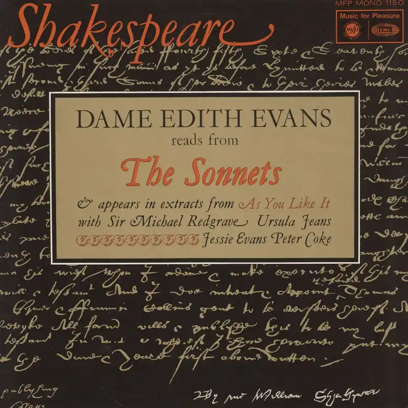 Hot Deal William Shakespeare Shakespeare: Dame Edith Evans Reads From The Sonnets UK Vinyl LP