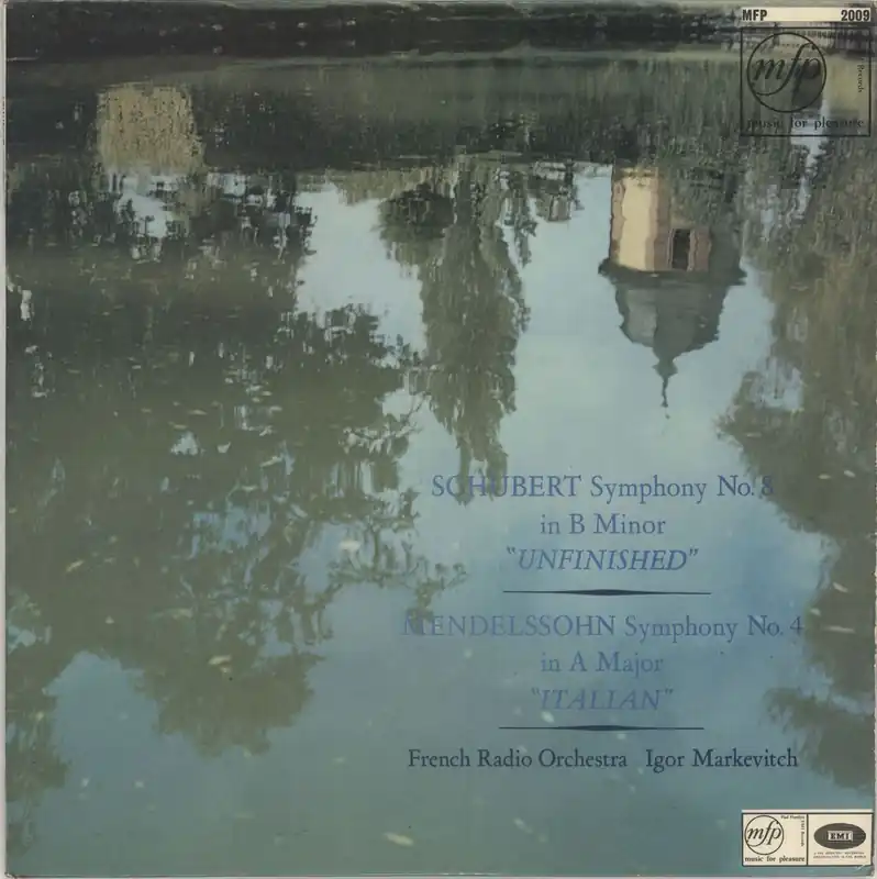 Franz Schubert Schubert Symphony No. 8 In B Minor "Unfinished" & Mendelssohn Symphony No.4 In A Major "Italian" UK Vinyl LP Reduced Price