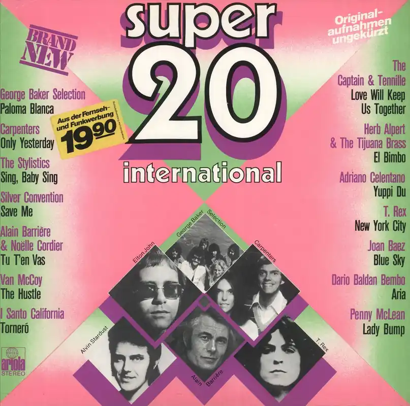 Budget Various-60s & 70s Super 20 International German Vinyl LP