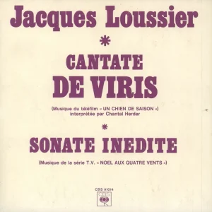 Jacques Loussier Cantate De Viris French 7" vinyl Fan Favorite