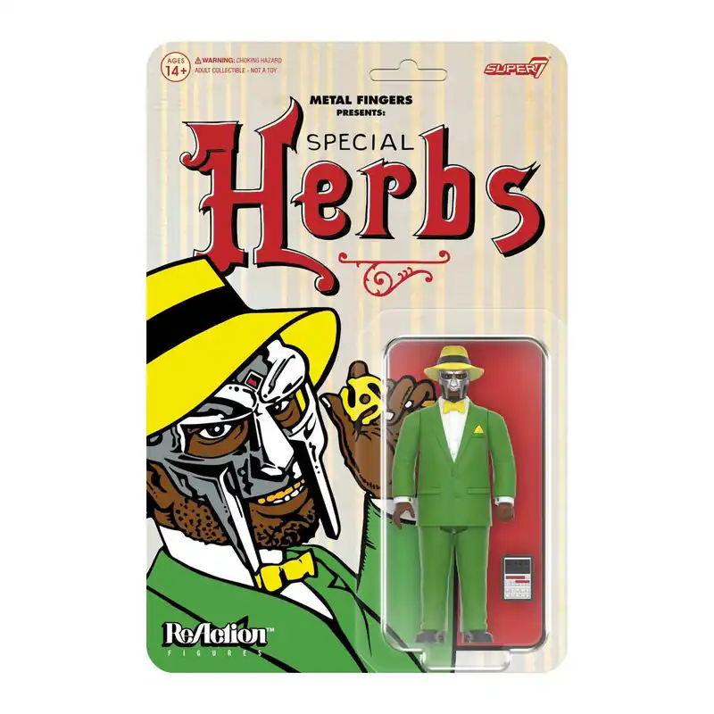 Order Now SUPER7 - MF DOOM - Special Herbs ReAction Figure &ndash; Sonic Boom Records