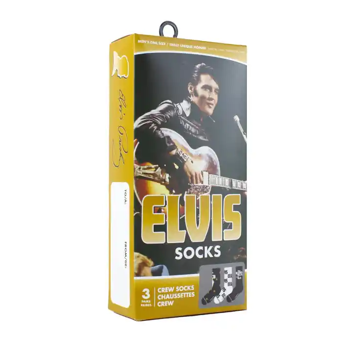 Perri Socks - ELVIS ASSORTED CREW, 3PAIR - One Size &ndash; Sonic Boom Records Exclusive Offer
